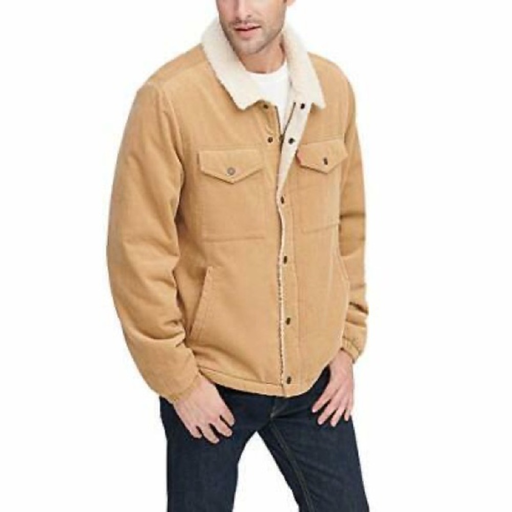 Levi’s Men’s Classic Corduroy Sherpa-Lined Trucker Jacket - Size XXL - Picture 2 of 16